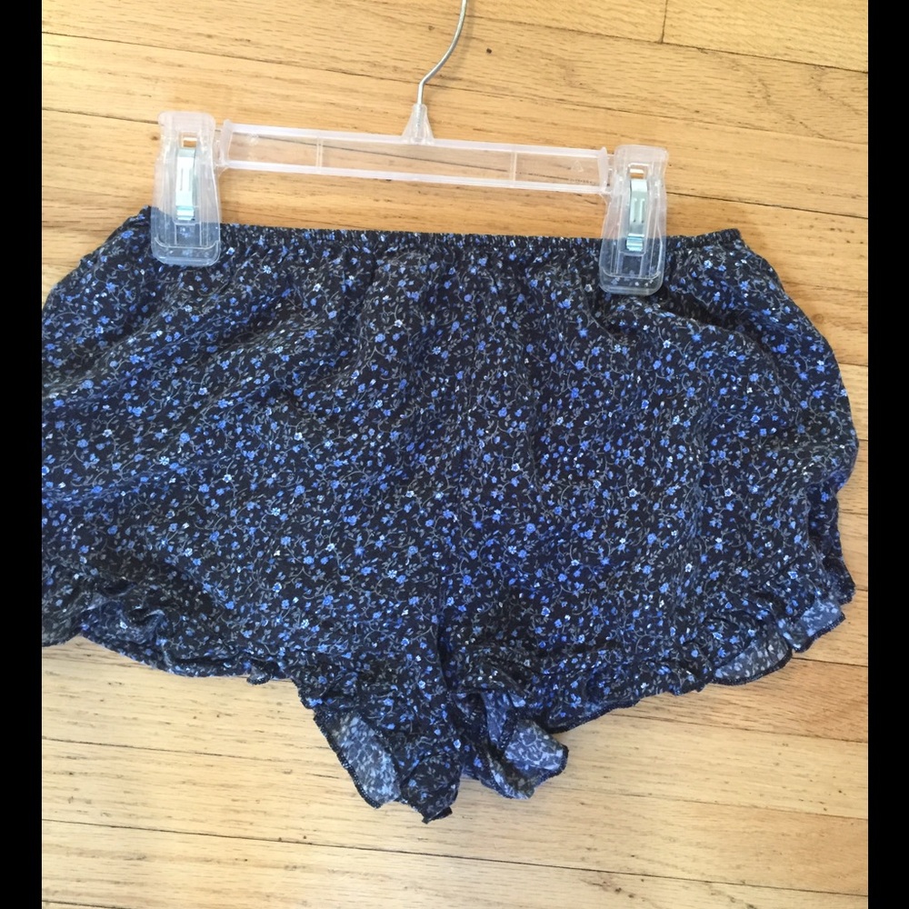 Blue Floral Shorts