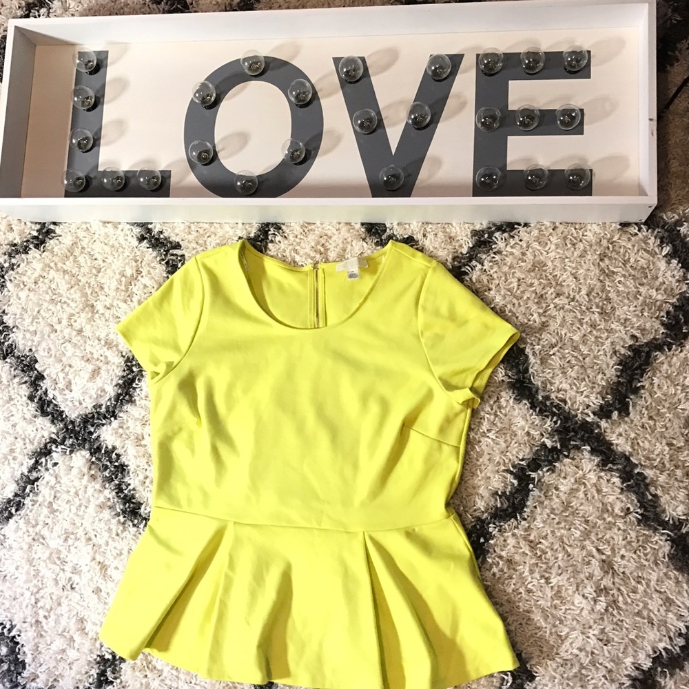 Bright and beautiful peplum top