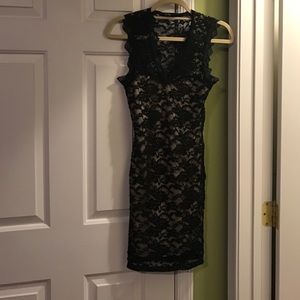 Body central black lace dress