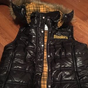 VS pink Steeler puffer vest