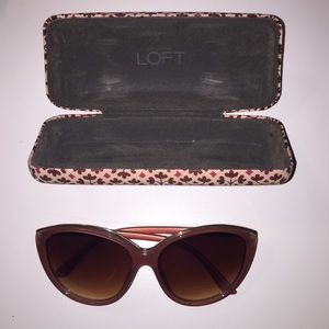 Ann Taylor Loft sunglasses & case