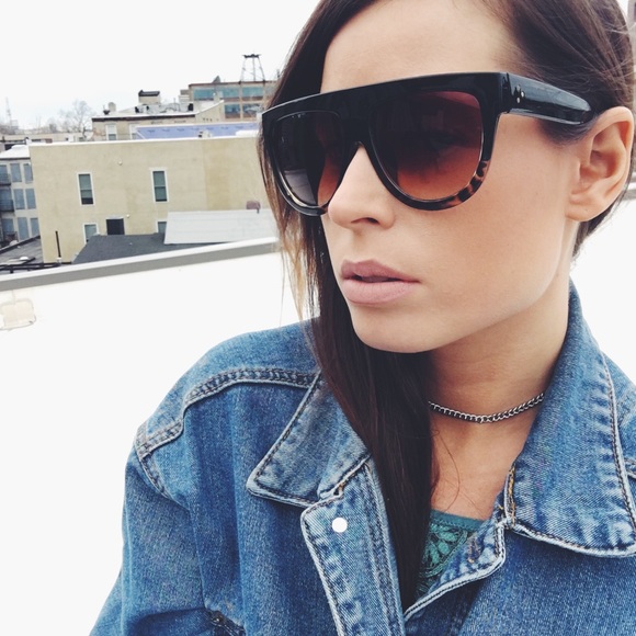 Beth Black & Leopard Flat Top Sunnies Sunglasses - Picture 4 of 6