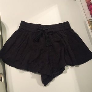 Women's XS Black Eyelet Flowy Free People Shorts