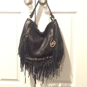Authentic Michael Kors fringe hobo bag!