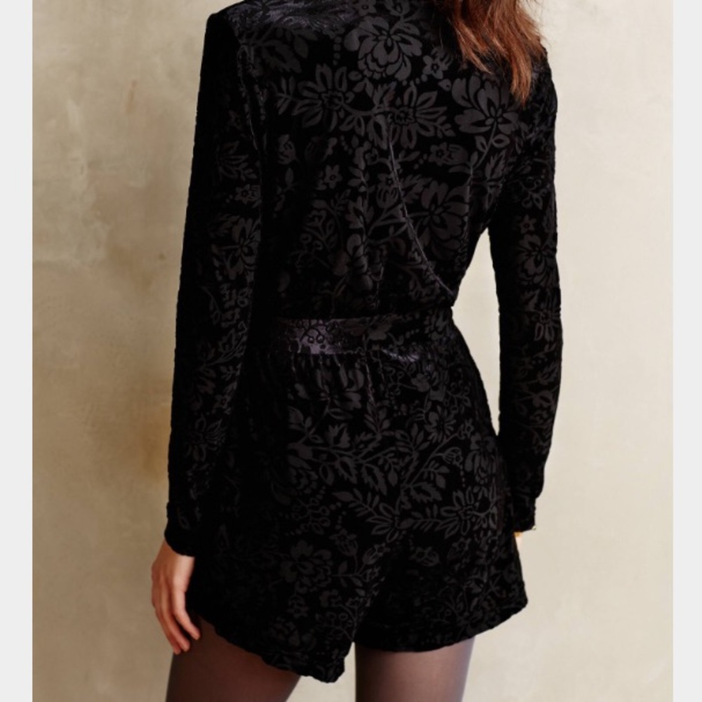 Anthropologie Saylor velvet romper