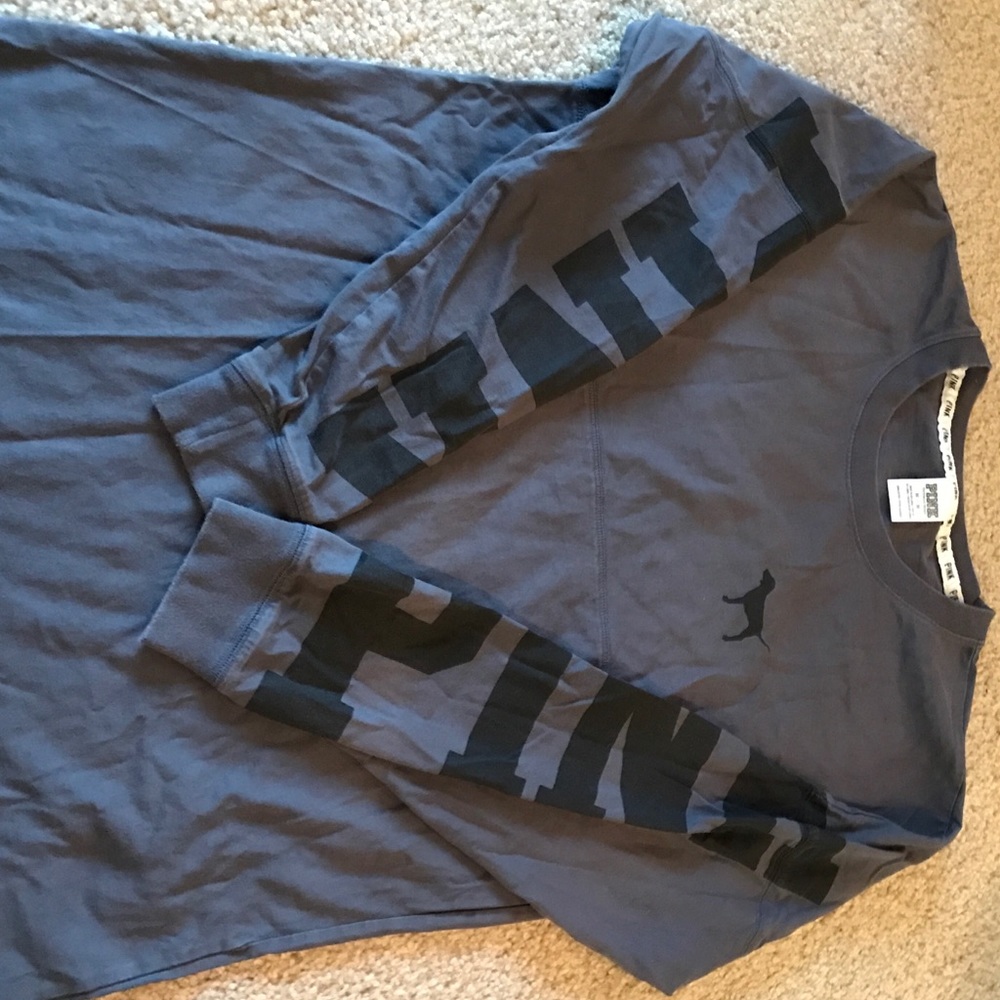 Long sleeve black and grey Victoria secret pink