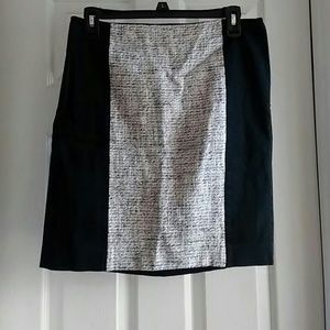DKNYC black and tweed skirt