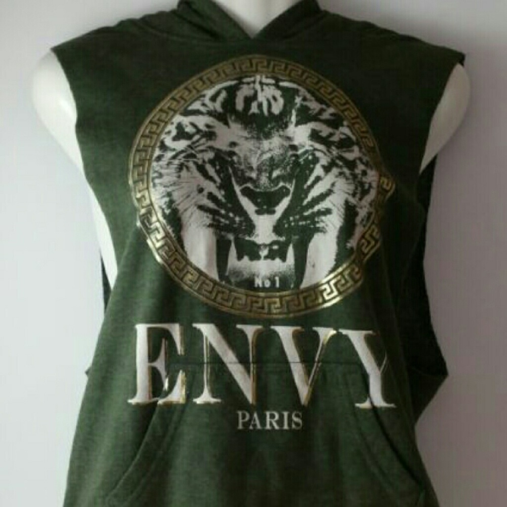 Forever21 Lion Envy Sleeveless Hoodie