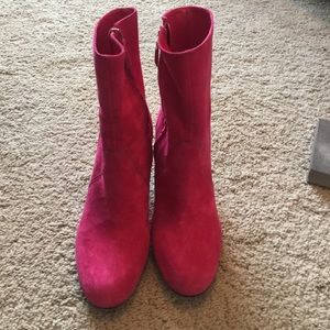 antonio melani hot pink suede boots