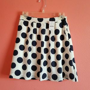 Brand New/WTags Jcrew Polka Dot Skirt - Size00
