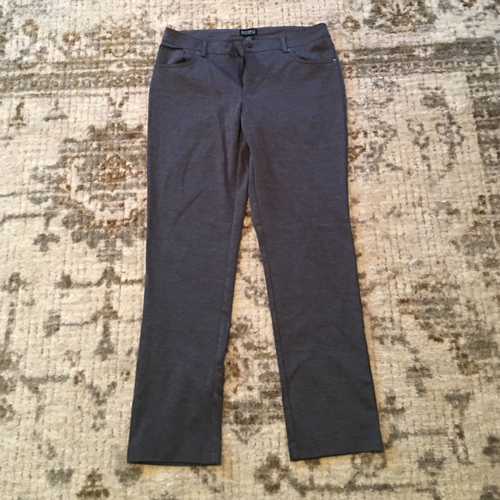 Dark grey stretch pants