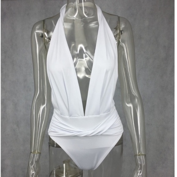 NEW! White Halter Monokini - Picture 2 of 4