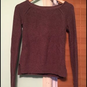 Dark purple sweater with elbow pads