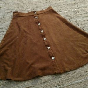 Sale!! Faux suede skater skirt