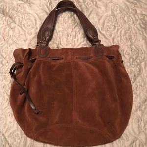 Lucky brand suede hobo bag