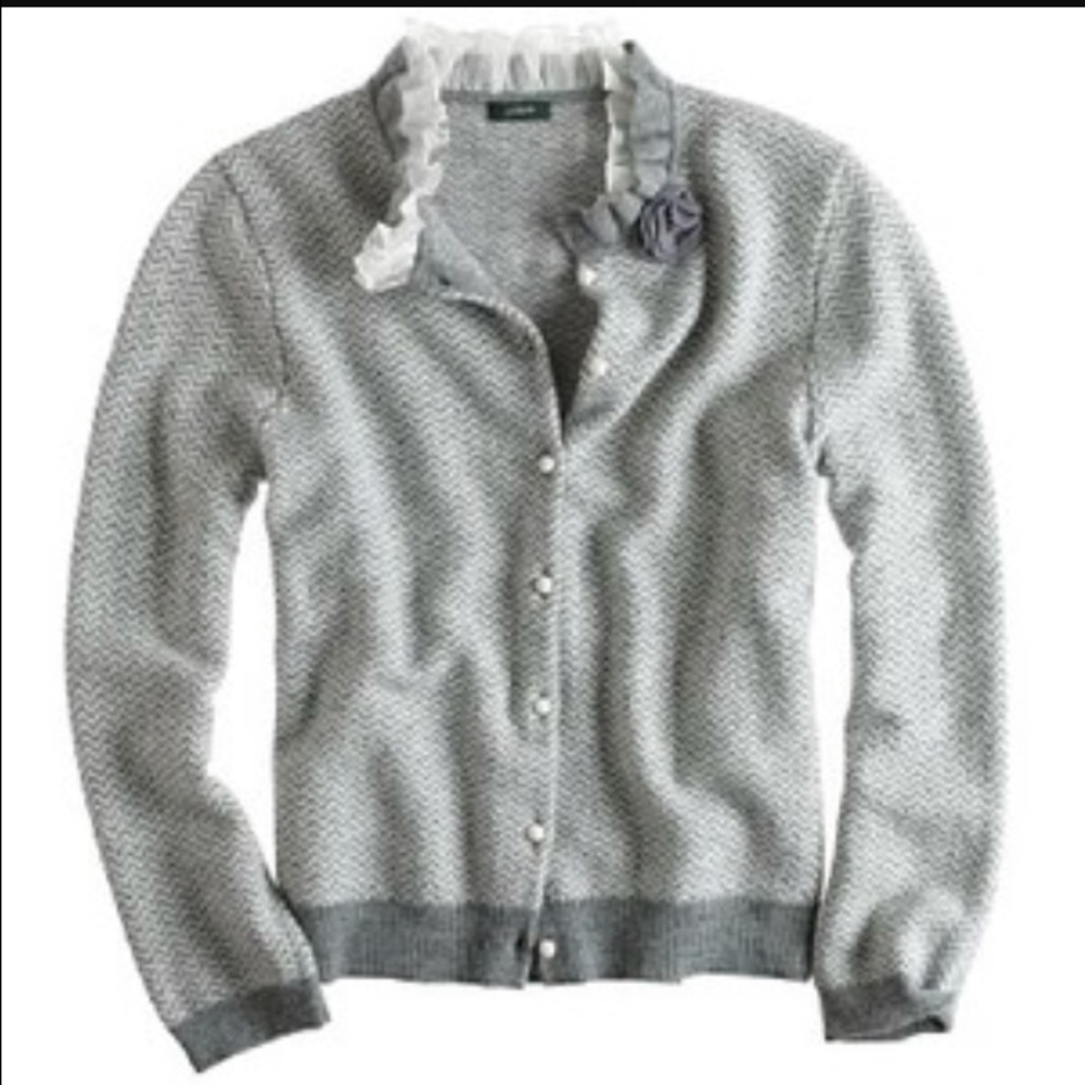 J. Crew Ruffle Cardigan
