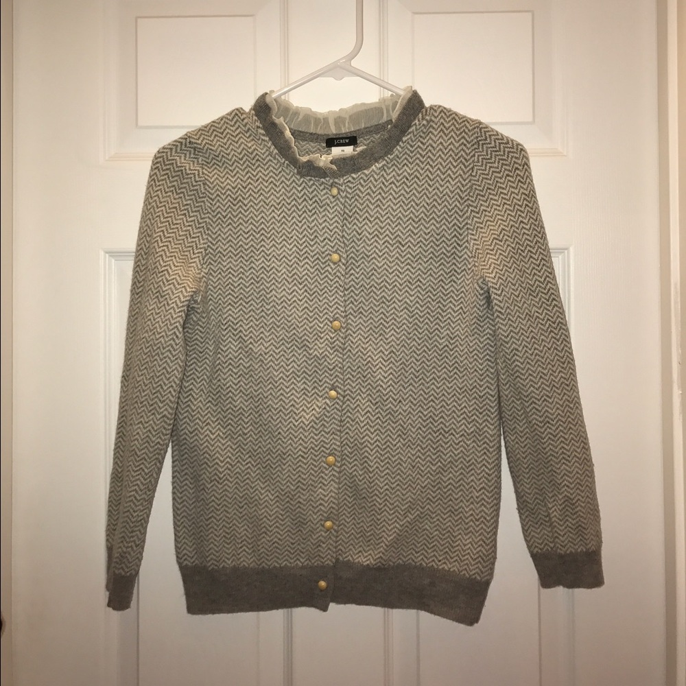 J. Crew Ruffle Cardigan - Picture 2 of 8