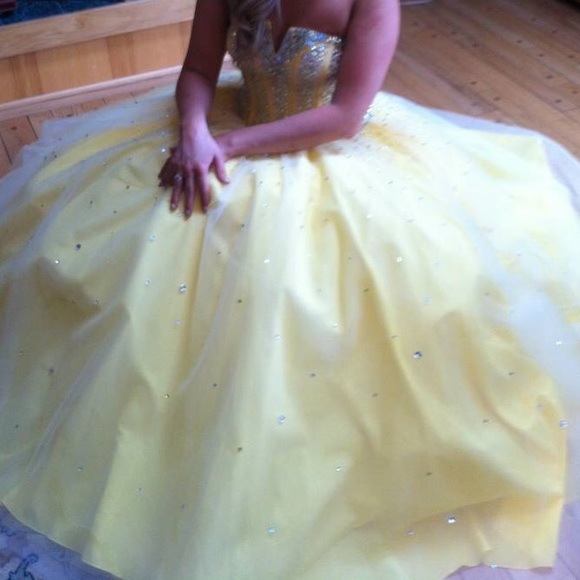 Yellow Prom Dress - Picture 2 of 3