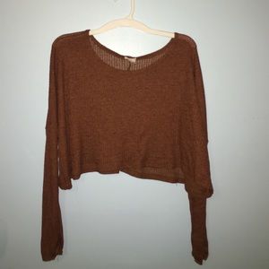 Dark orange high rise sweater