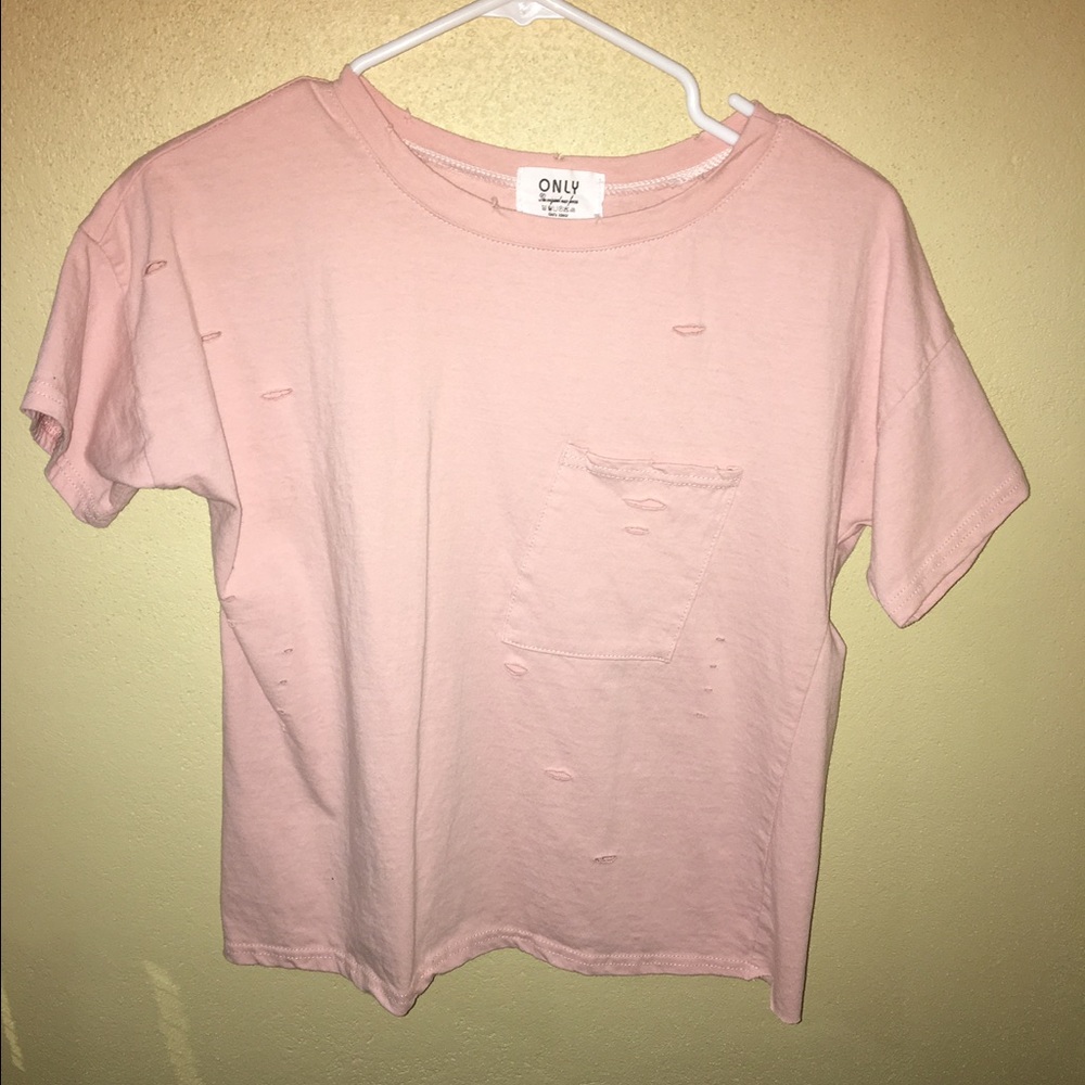 Distressed Pink T-Shirt