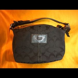 Black coach mini bag