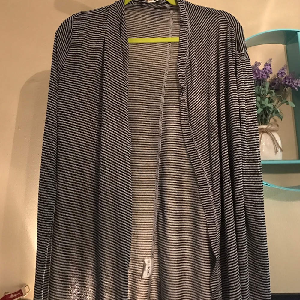 Black and white stripe Billabong sweater