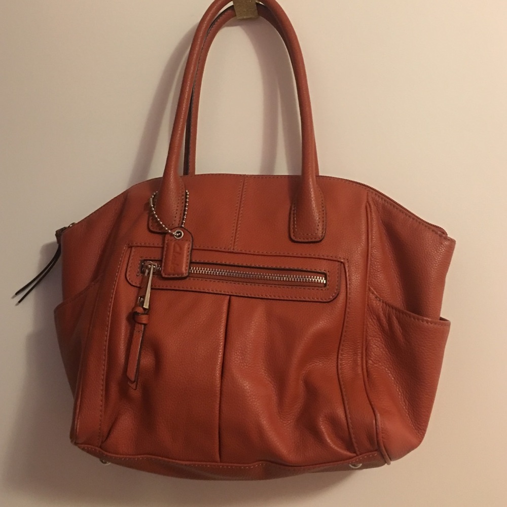 Orange Clarks Leather Handbag