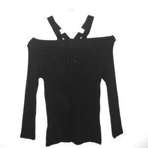 Cute unworn dressy black knit top