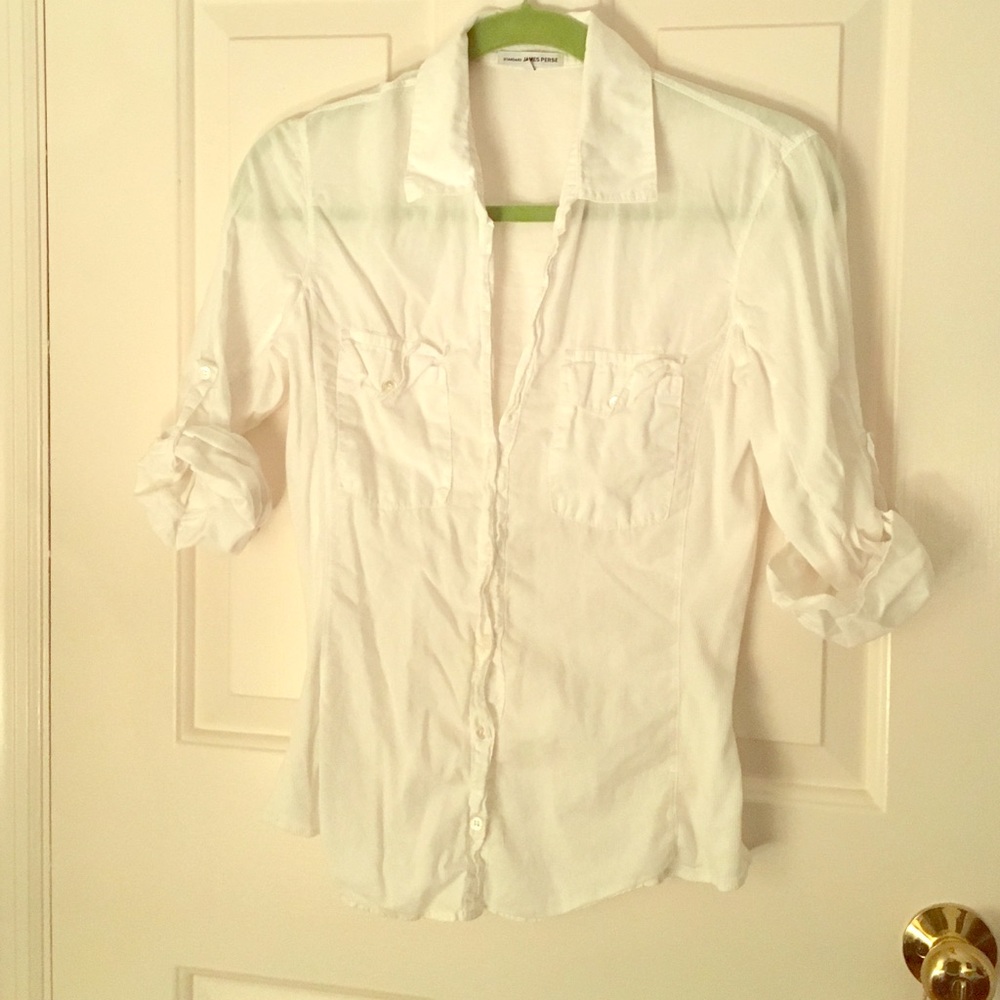 James Perse white button up