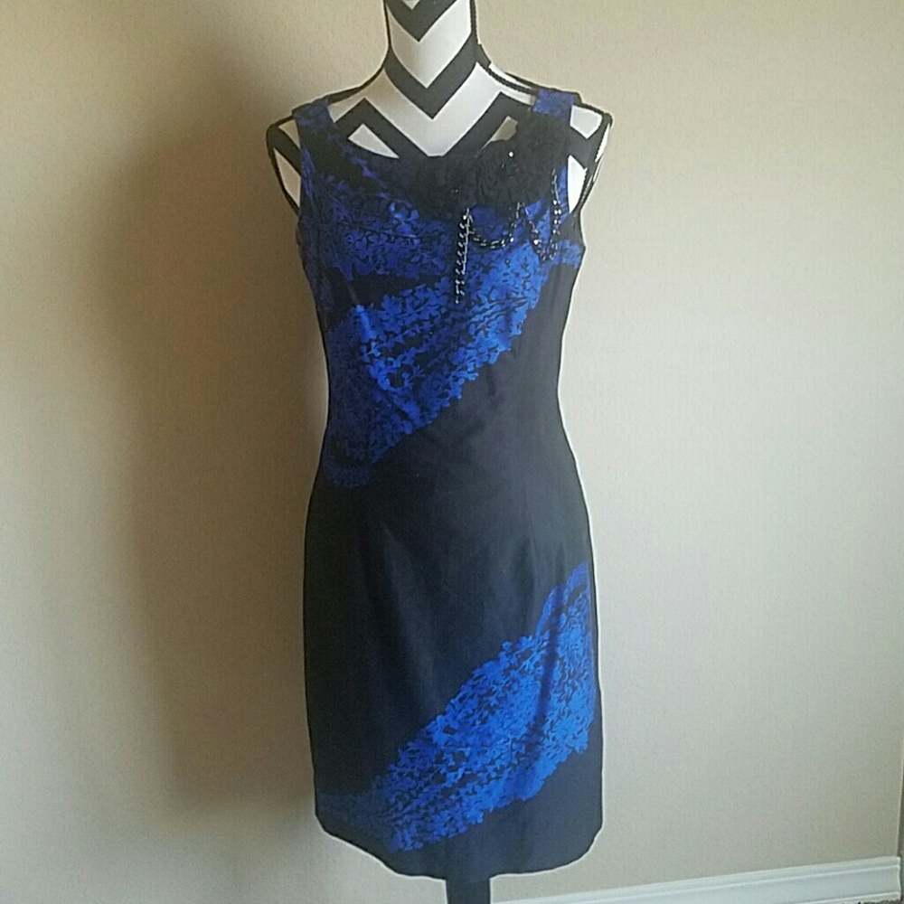 Electric Blue Jewel Detailed Pencil Taylor