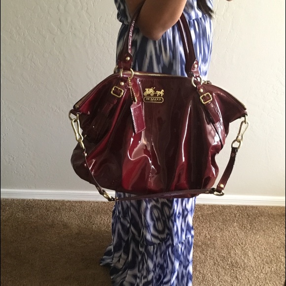 Coach Handbags - Coach Patent Leather Large Sophia