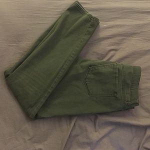 Olive green jeans