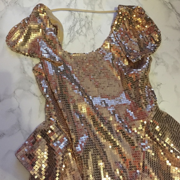 Gold Sequin Party / Cocktail Dress! Like new!  Med - Picture 2 of 3