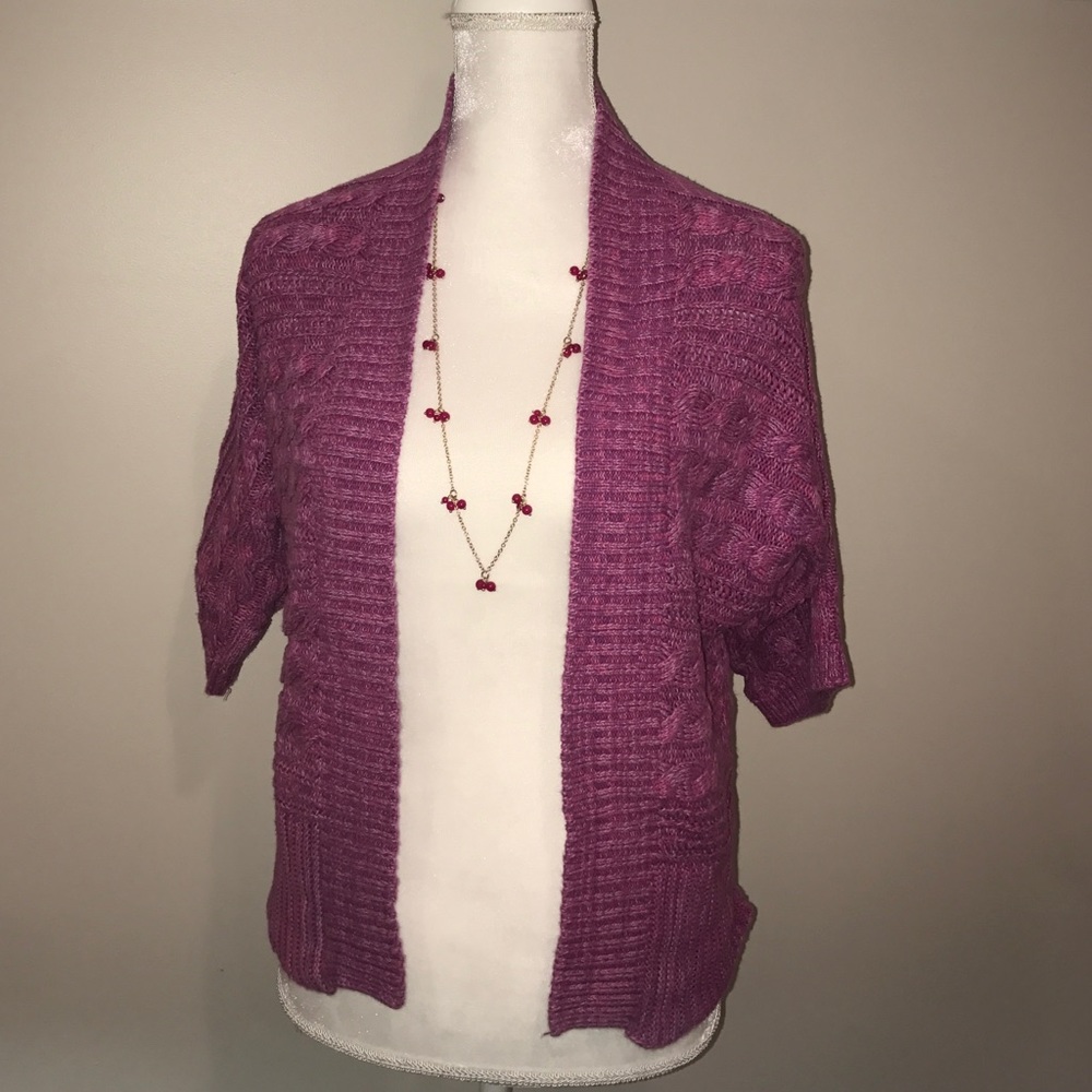 New York & Company Pink Knit Cardigan XS