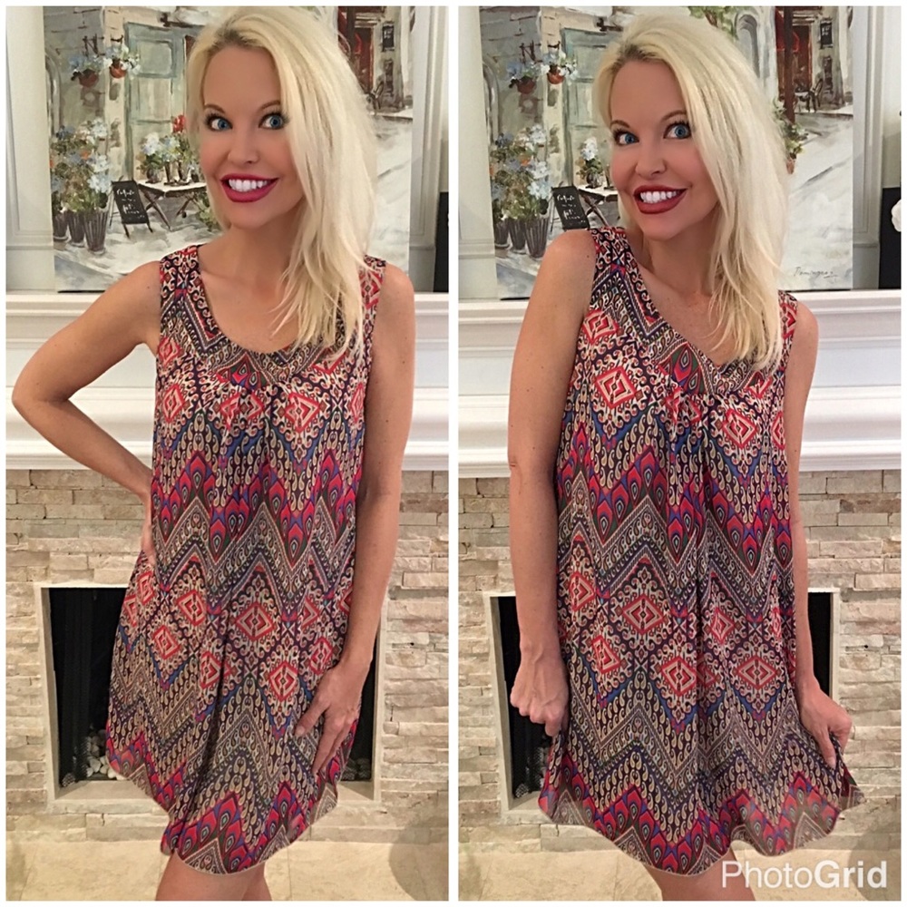 Fully lined spring color cross back petite dress! - Picture 1 of 2