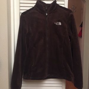 The North Face Brown Fleece Full Zip Size Medium