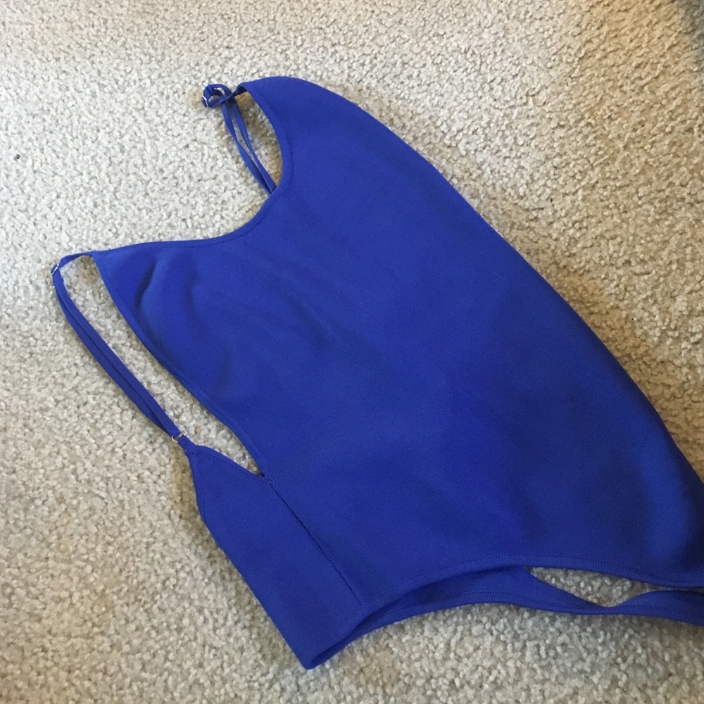 AKIRA blue body suit