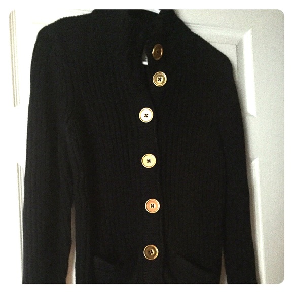 Black Talbots sweater with Gold buttons - Picture 1 of 4