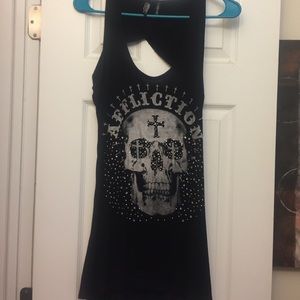 Affliction Open Back Tank