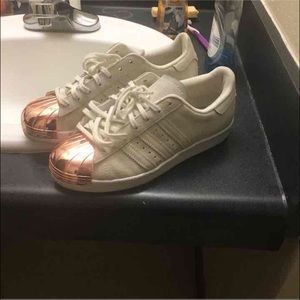 Adidas rose gold superstars