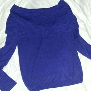 Off the shoulder / cowl neck sweater