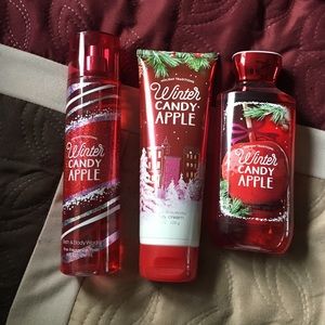 Bath and body works winter candy apple set
