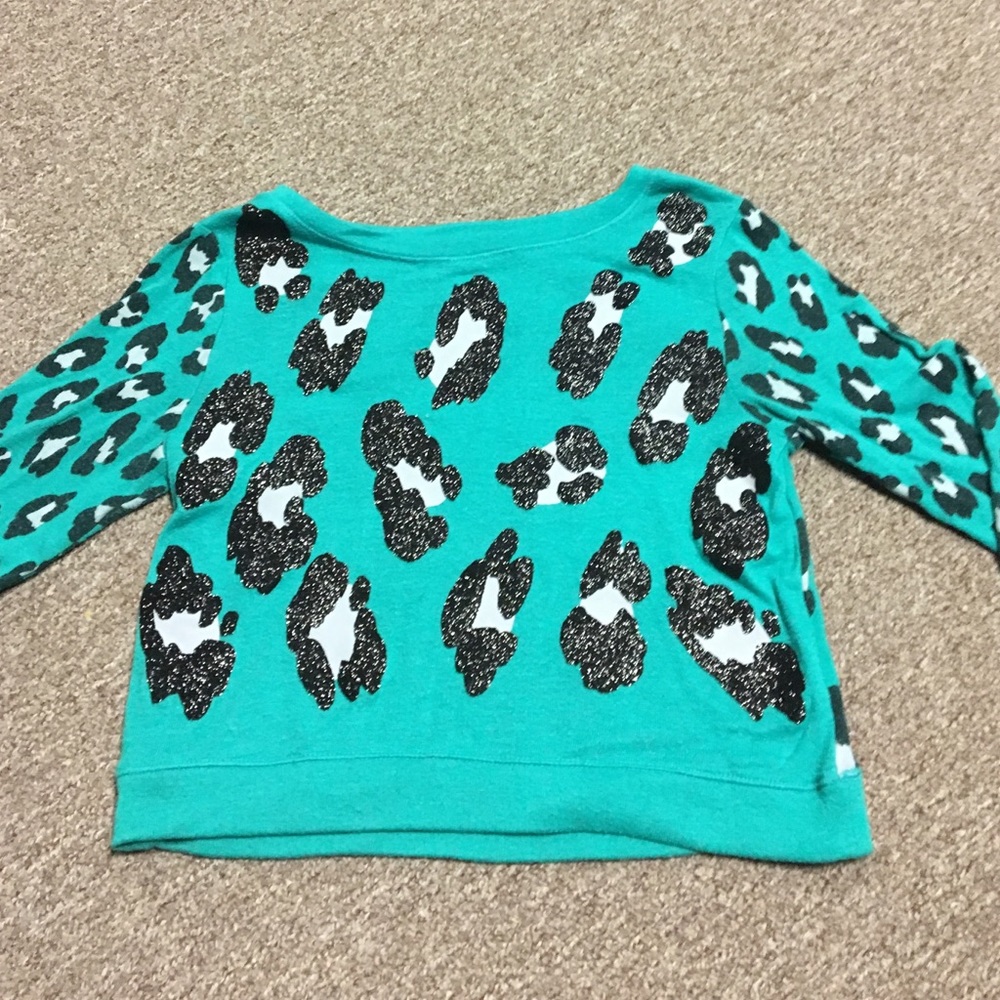 Cheetah Print Justice Shirt/ Crop Top