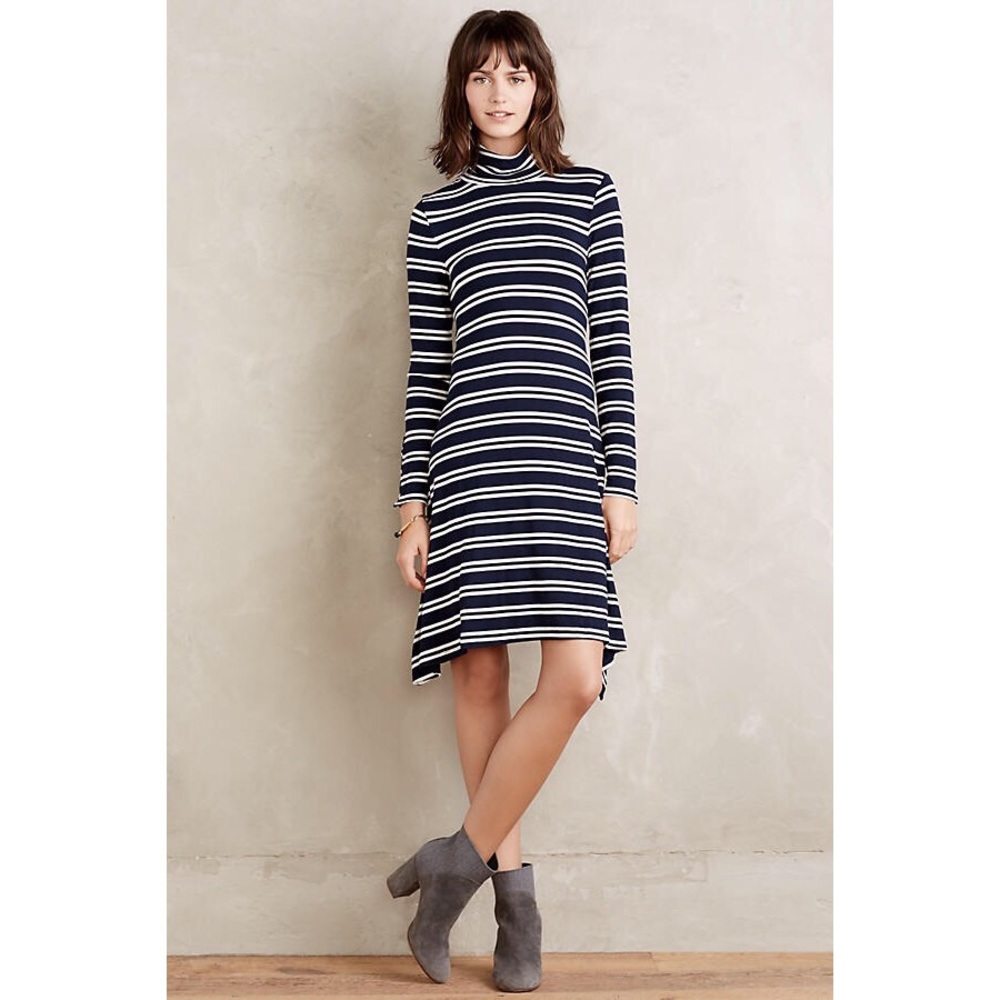 Anthropologie Maeve turtleneck swing dress