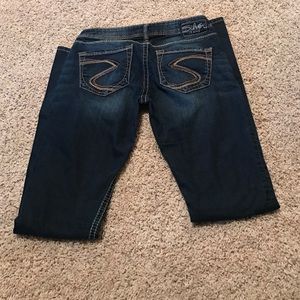 Silver Straight Leg Jeans