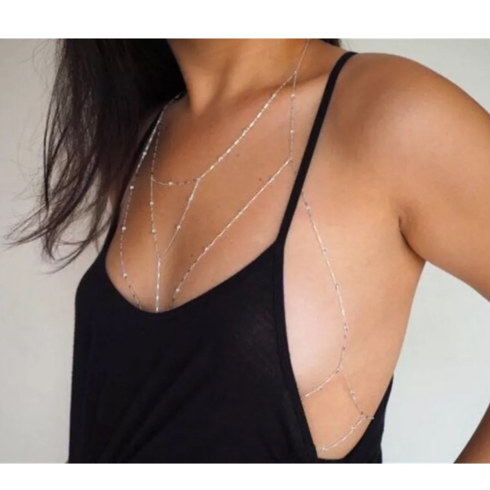 New✨Silver Boho Body Chain - Picture 3 of 4