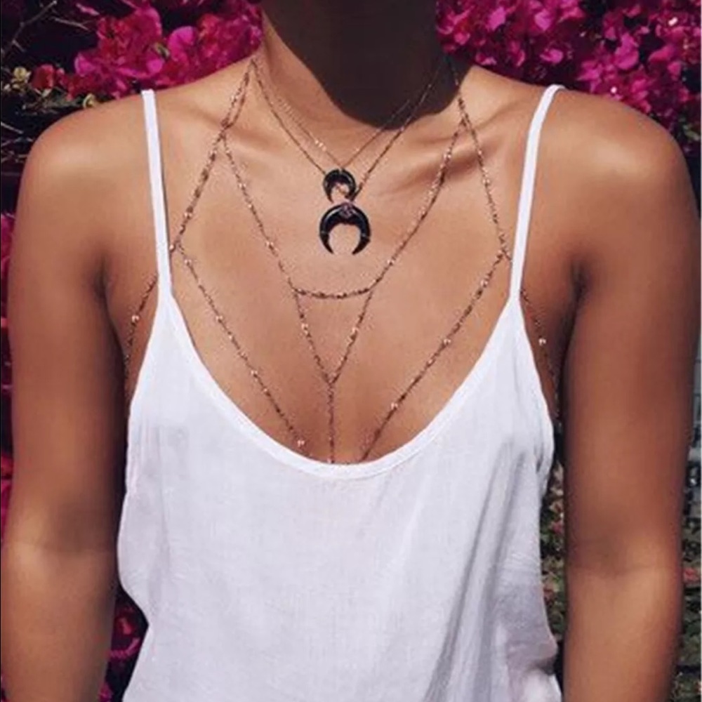 New✨Silver Boho Body Chain - Picture 4 of 4