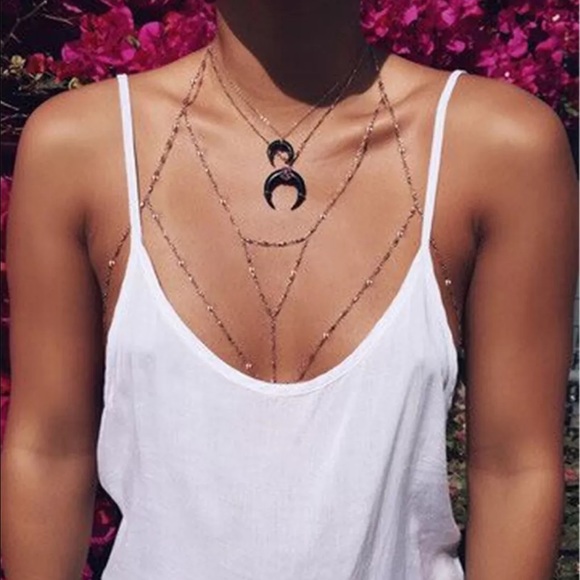 New✨Silver Boho Body Chain - Picture 4 of 4