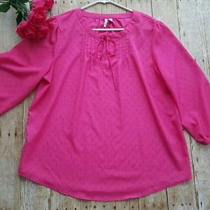 Elle bright pink blouse