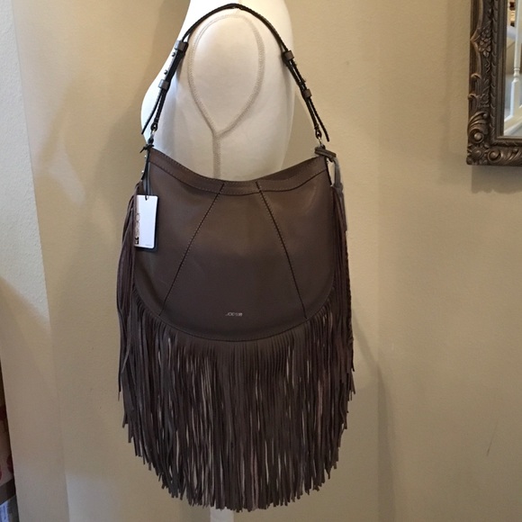Joe's Jeans Handbags - JOES 100% Leather Shoulder Bag W/Fringe.